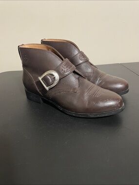 Ariat Blair Brown Leather Ankle Boots with Buckle Size 6
